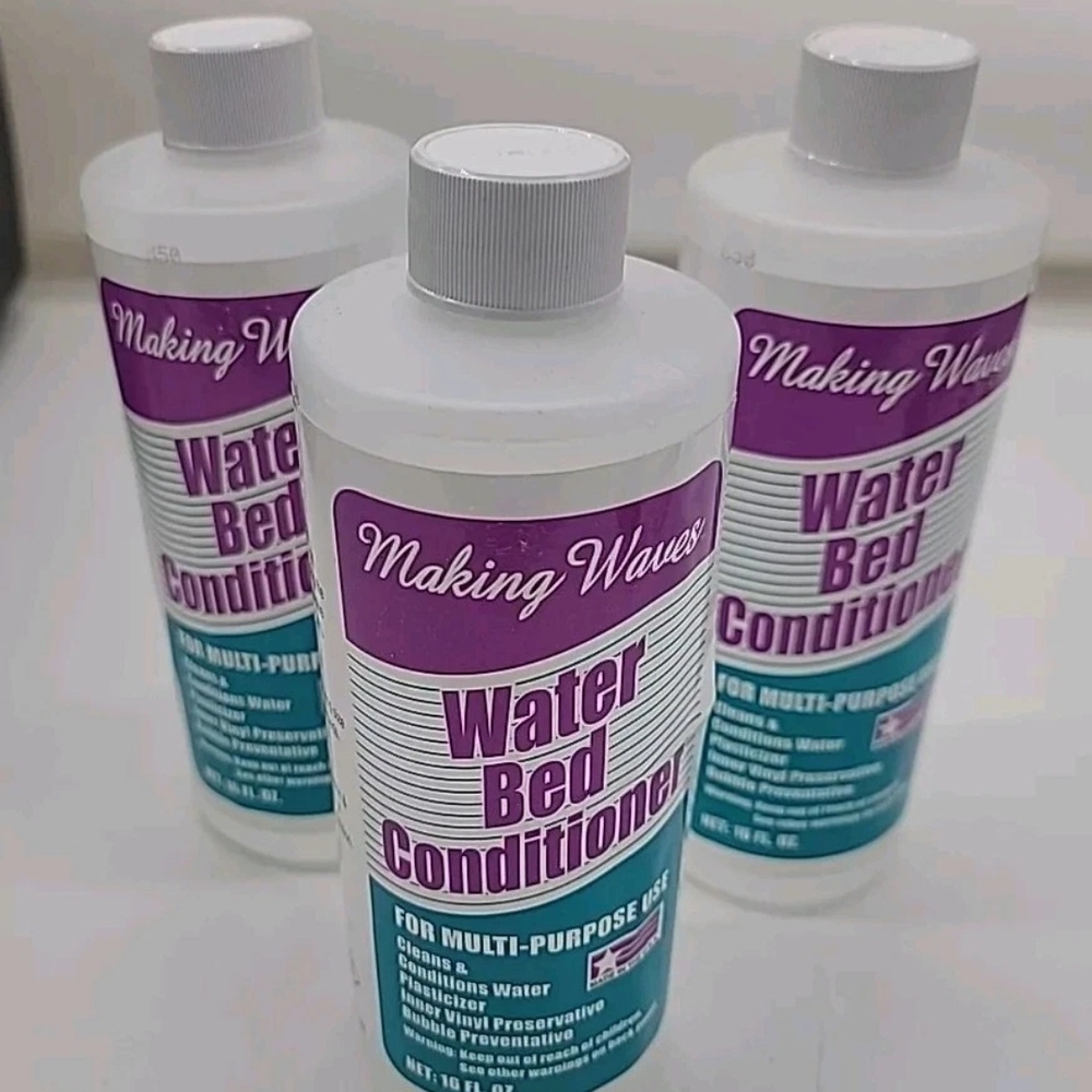 Lot of 3 1WC 16-oz. Making Waves Best Air Waterbed Water Bed Conditioner NEW!